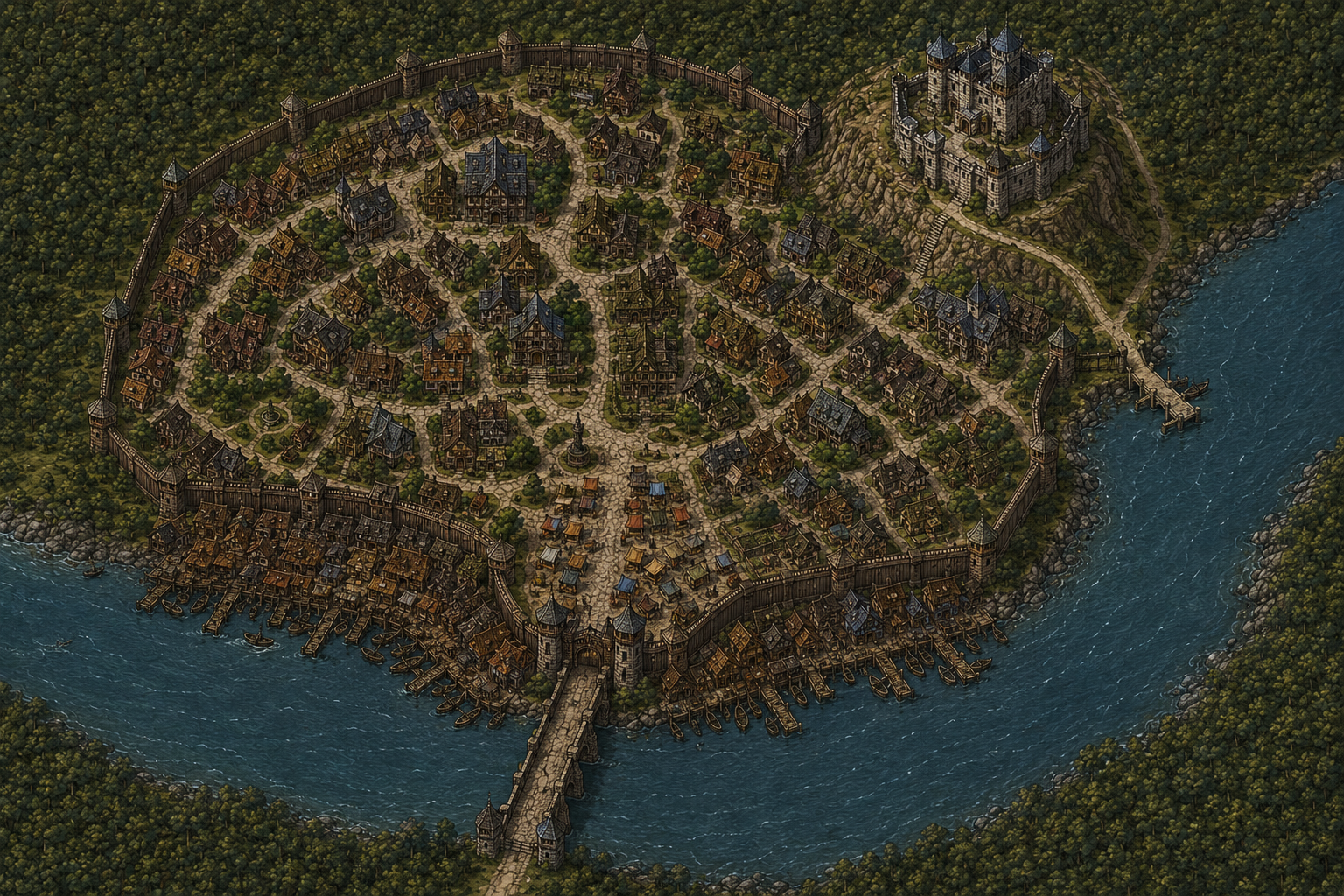 GrayHaven, Town and Lands Around